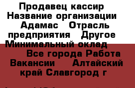 Продавец-кассир › Название организации ­ Адамас › Отрасль предприятия ­ Другое › Минимальный оклад ­ 26 500 - Все города Работа » Вакансии   . Алтайский край,Славгород г.